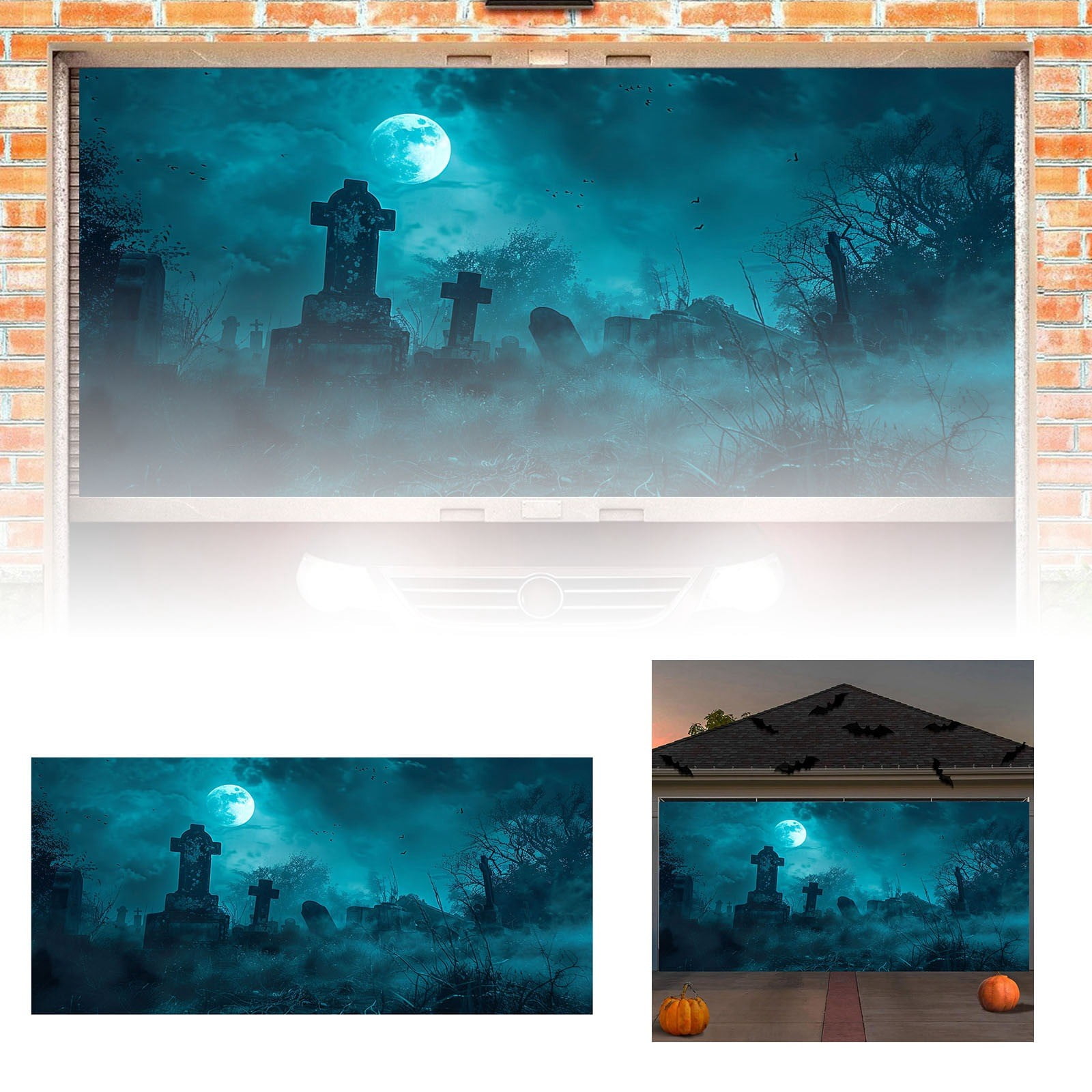 Happy Background Party Moon Cemetery Fence Photography Garage