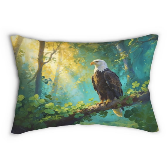 Happy Bald Eagle Welcome St Patrick's Day Lucky Shamrocks Clover Pillowcase Double Sided American Eagle Lover Pillow Case Covers - 22001