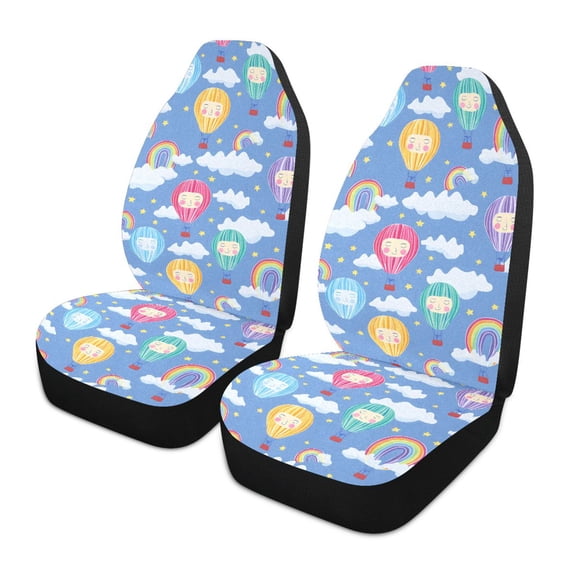 Happy Balloon Sky Car Seat Covers Front Seats Universal Fit for Sedan SUV Truck Van