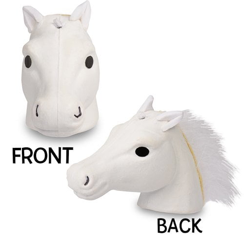 Happy Balls White Horse Antenna Topper
