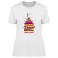 thumbnail image 1 of Happy Bday With Big Cake T-Shirt Women -Image by Shutterstock, Female XX-Large, 1 of 2
