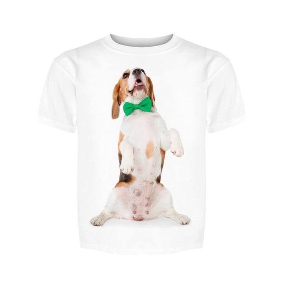 Happy Beagle With A Bow Tie Tee Boy's -Image by Shutterstock