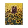 thumbnail image 1 of Happy Bear Sunflower Field Animals & Insects Painting Gallery Wrapped Canvas Print Wall Art, 1 of 7