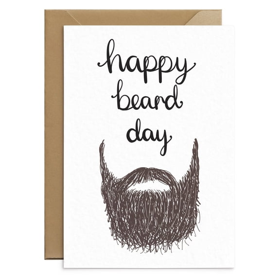 Happy Beard Day Card  Fun Card for Beard Enthusiasts  Blank Inside  Perfect for Celebrating Beard Day with Friends and Family