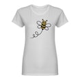 thumbnail image 1 of Happy Bee Design Shaped T-Shirt Women -Image by Shutterstock, Female Small, 1 of 2