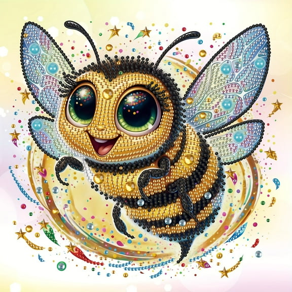 Happy Big Eye Bee Diamond Art Painting Kit