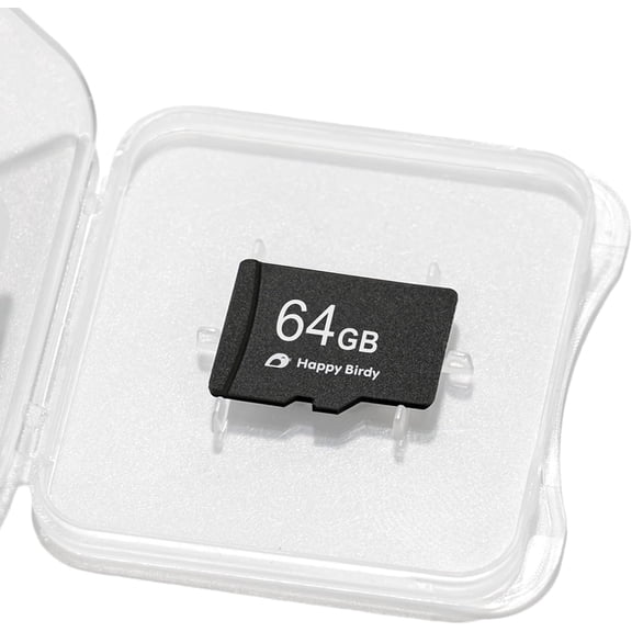 Happy Birdy 64GB MicroSD Card TF Memory Card for Happy Birdy Smart Feeder | U3 A1 | 4K Video Recording | Waterproof, Heat-Resistant & Shockproof