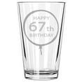 thumbnail image 1 of Happy Birthday 16 oz Beer Glass 67, 1 of 3