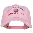 thumbnail image 1 of Happy Birthday America Embroidered Unconstructed Cap - Lt Pink OSFM, 1 of 5