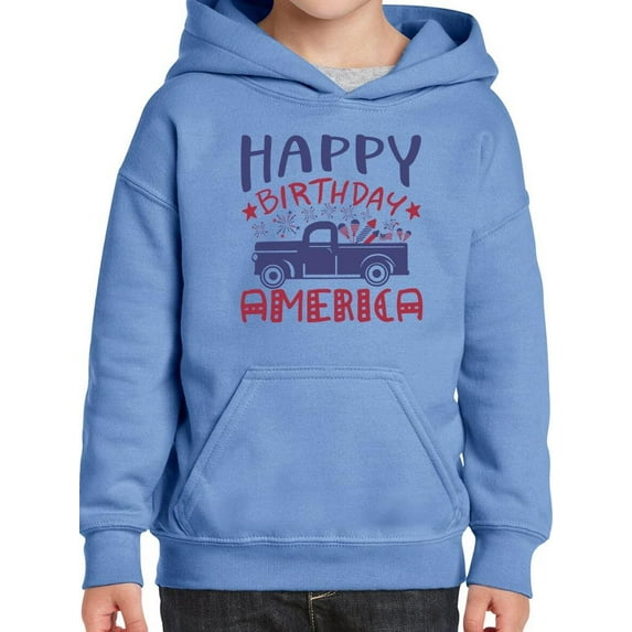 Happy Birthday America! Hoodie Juniors -Image by Shutterstock, Small