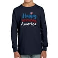 thumbnail image 1 of Happy Birthday America Long Sleeve Toddler - Toddler Long Sleeve Tee, Navy, 1 of 4