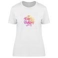 thumbnail image 1 of Happy Birthday And Confetti T-Shirt Women -Image by Shutterstock, Female Large, 1 of 2