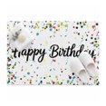 Happy Birthday Area Rug 2'x3', Color Ribbon Polka Dot White Background ...