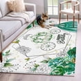 thumbnail image 1 of Happy Birthday Area Rug 3x5 Washable Rug Non Slip Green Luxury Dress Crown Carriage Flowers Large Area Rug Indoor Floor Carpet for Entryway Bedroom Kitchen Living Room Home Office Dining Room Nursery, 1 of 8