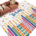 thumbnail image 1 of Happy Birthday Area&nbsp;Rug 5x8ft Colorful Candles Non-Slip&nbsp;Washable Square&nbsp;Rugs Soft Felt Indoor Floor Mat for Bedroom Kitchen Living Room Bathroom, 1 of 9