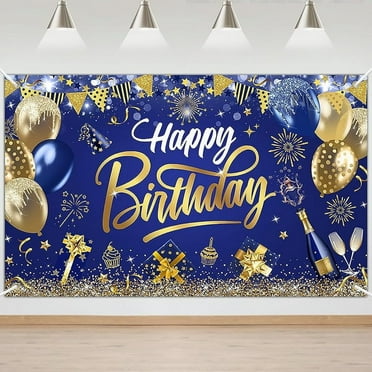 Happy Birthday Backdrop Green and Gold Happy Birthday Backdrops Glitter Birthday Party Decorations Photo Background for Men Women