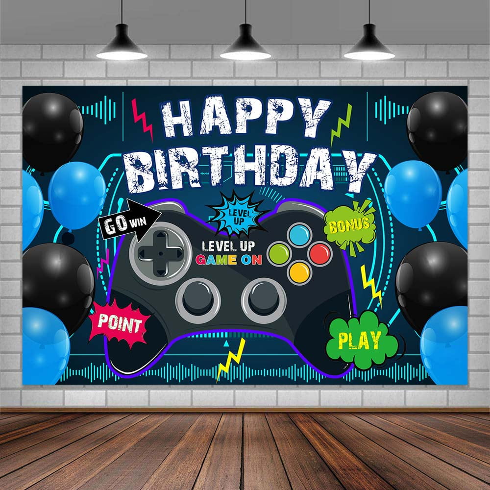 Happy Birthday Backdrop Video Game Party Decorations Backdrop Controller  Gaming Theme Birthday Party Backdrop Photo Props for Video Game Party Wall  Decorations Supplies 5X3FT - Walmart.com