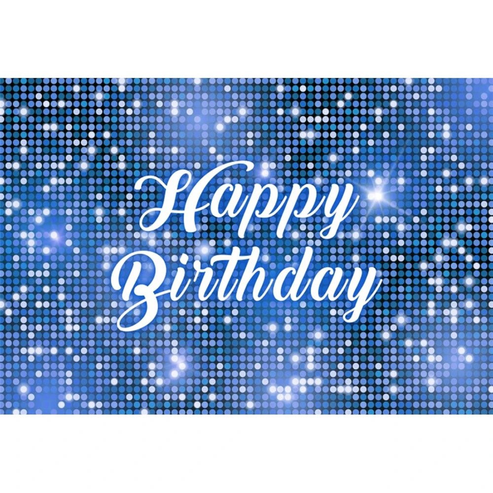 Happy Birthday Background Blue Pink Gold Glitter Stage Party Family