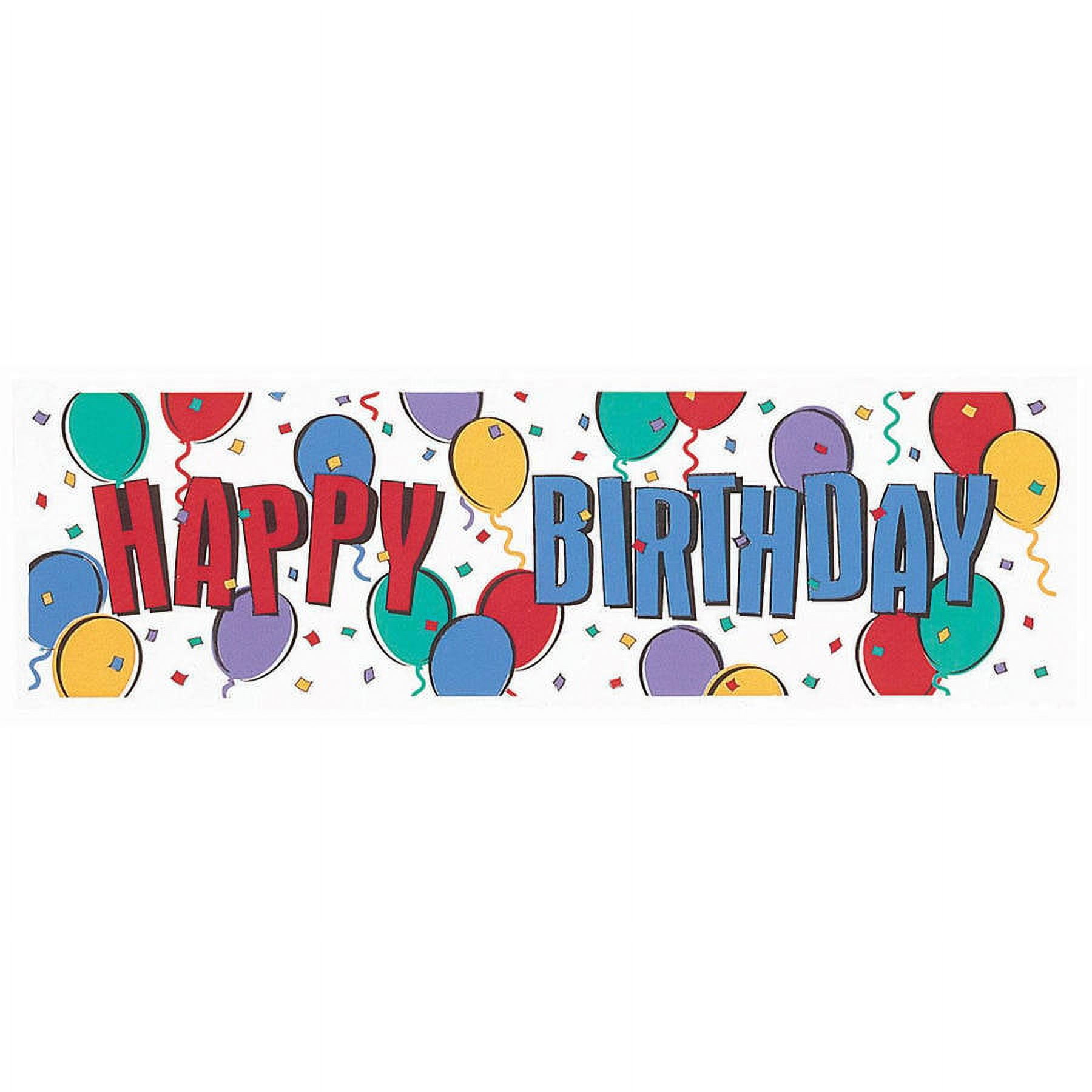 Happy Birthday Balloon Giant Sign Banner - Walmart.com