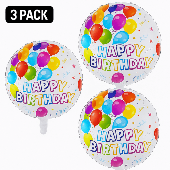 3X Happy Birthday Balloon Mylar Foil Balloon Helium Balloons Decorative Balloon