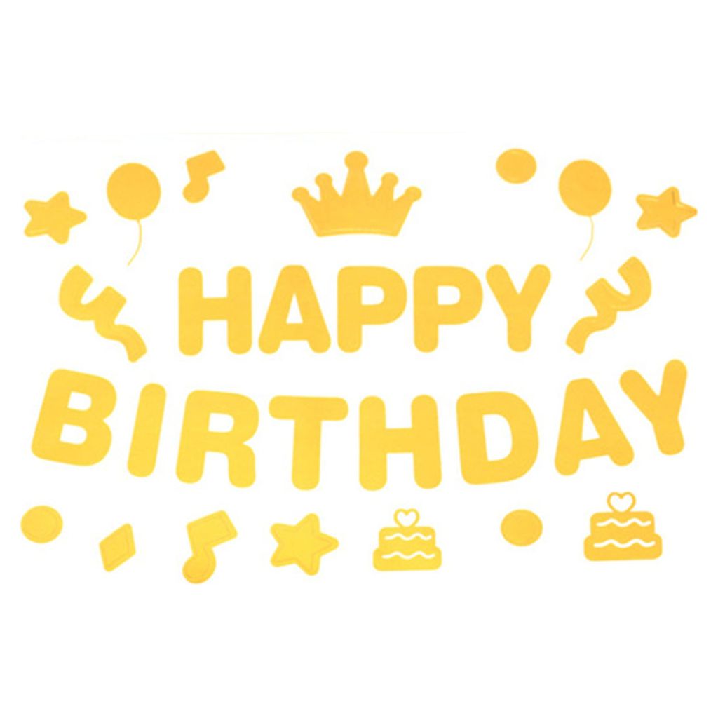 HappyBirthday Balloon Stickers Decorative Letters Decals Birthday