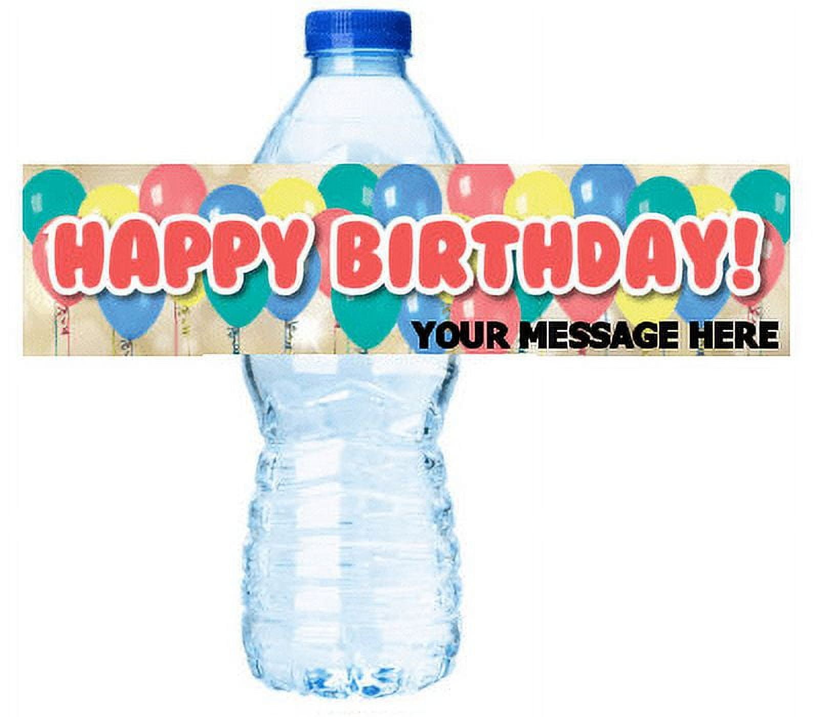 Happy Birthday Balloons Party Decoration 15ct Water Bottle Labels ...