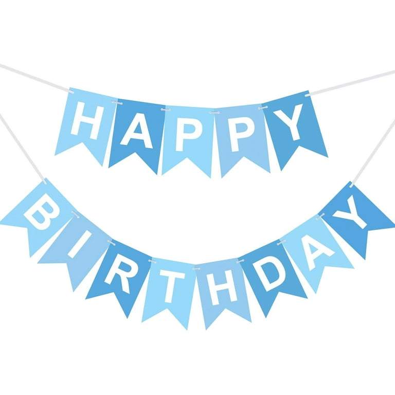 Blue Birthday Banners Blue Birthday Banners