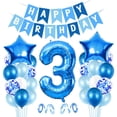 thumbnail image 1 of Happy Birthday Banner Bunting Blue Party Balloons Confetti Latex Balloon Party Birthday Banner Decorations-Style:3Rd;, 1 of 5