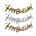 thumbnail image 1 of Happy Birthday Banner - Decorative Gold Siamese Banner - Birthday party decorations and decorations, 1 of 6