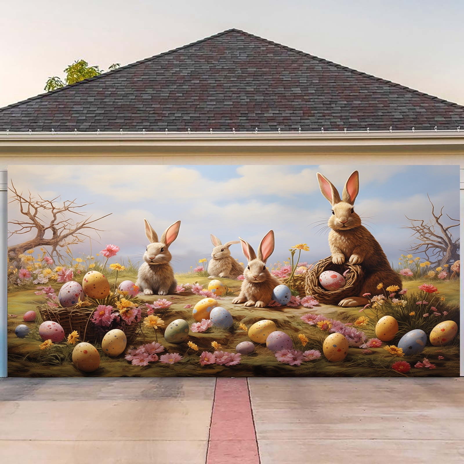 Happy Birthday Banner Easter Garage Door Decoration Garage Door Banner ...