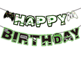 thumbnail image 1 of Happy Birthday Banner, Video Game Theme, Green and Black, Party Decoration for Gamers, 1 of 2