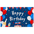 thumbnail image 1 of Happy Birthday Banner with Balloons Cakes and Stars Background Party Decoration for Birthday Party Photography Props and Event Backdrop, 1 of 7