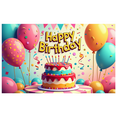 thumbnail image 1 of Happy Birthday Banner with Balloons and Stars Decors, Backdrop for Birthday Party Celebrations Photography Props Background Decorations, 1 of 8