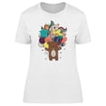 thumbnail image 1 of Happy Birthday Bear Doodles T-Shirt Women -Image by Shutterstock, Female Medium, 1 of 4