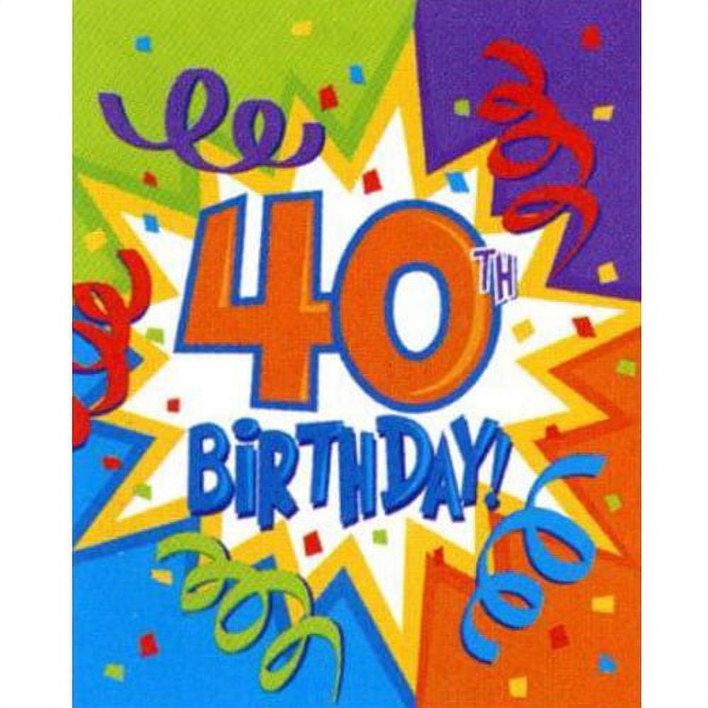 Happy Birthday 'Birthday Blast' 40th Birthday Invitations w/ Envelopes ...