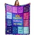 thumbnail image 1 of Happy Birthday Blanket Gifts for Women Girls Soft Birthday Throw Blankets Happy Birthday Decorations for Women Unique Happy Birthday Gift Ideas Throw Blankets 80"x60", 1 of 6