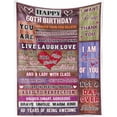 thumbnail image 1 of Happy Birthday Blanket Birthday Gifts for Women - Happy Birthday to You Soft Throw Blanket - Happy Birthday Gifts for Women Women Girl Birthday Gift Ideas Womens Birthday Gifts Size 60"x80", 1 of 4