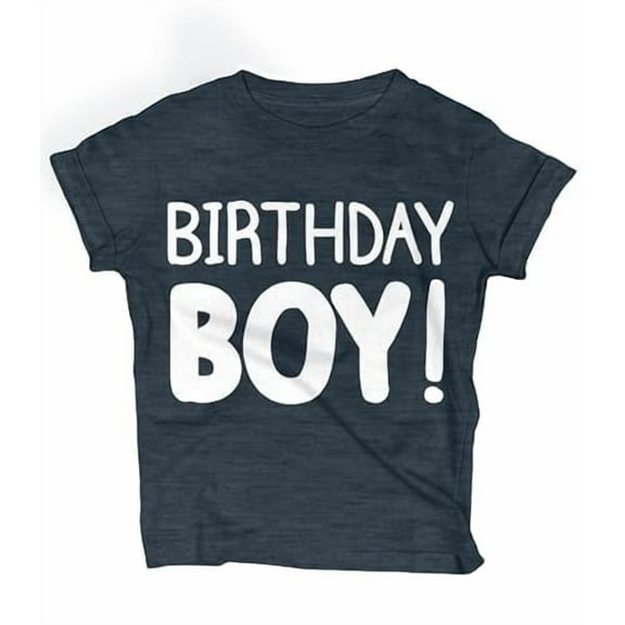 Happy Birthday Boy T-Shirt (1-12 Years Old) Toddlers to Kids Party Outfit Gift 4T Ch/H SS
