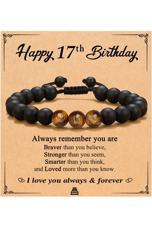Happy Birthday Bracelet for Boys Him Men, 10 11 12 13 14 15 16 17 18 19 20 21 Year Old Boy Birthday Gifts Ideas for Teens Teenager 17th 11th {}