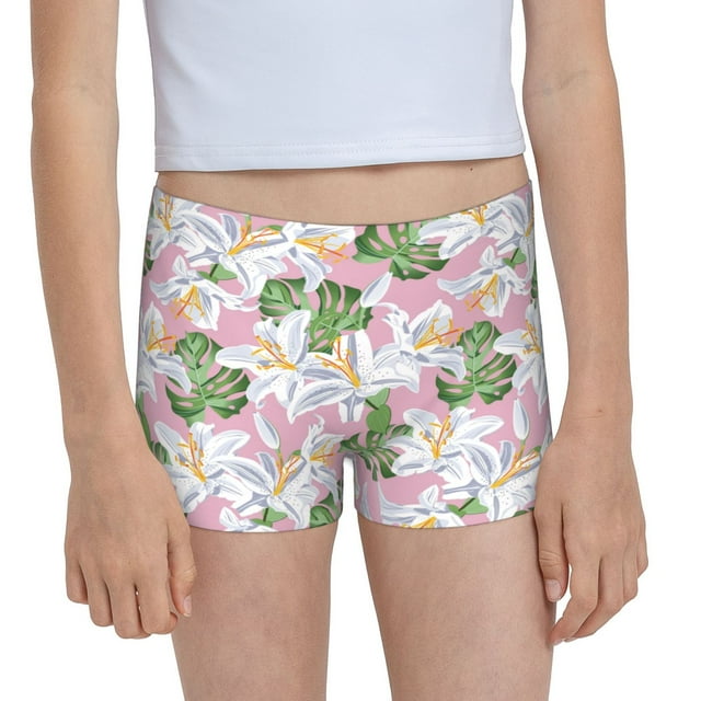 Easygdp Lilies Flowers Girls Hipster Cotton Underwear Little Girls