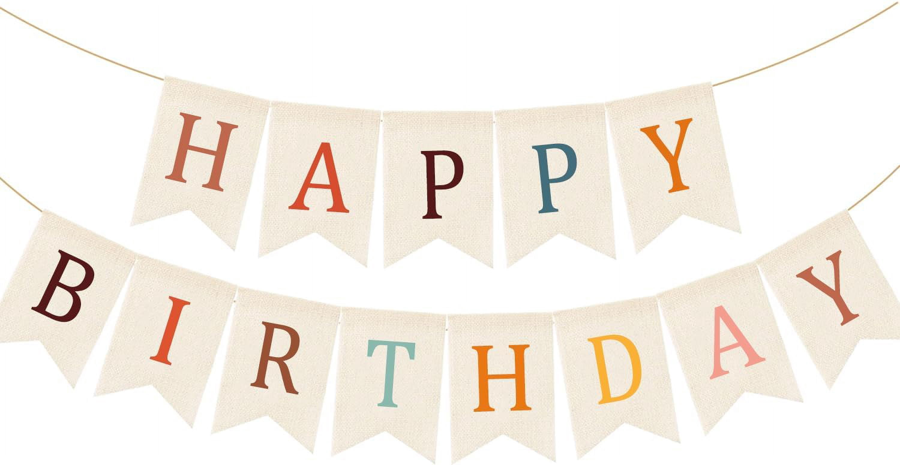 Alphabet Happy Birthday Banner Burlap Birthday Banner | Envío Gratis