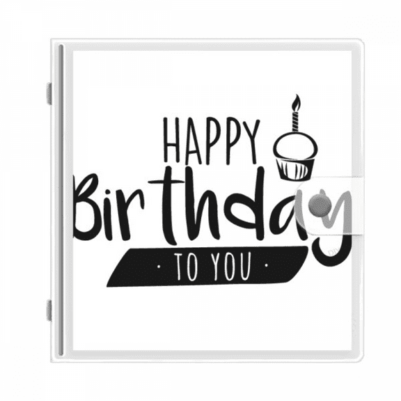 Happy Birthday Cake Quote Style Photo Album Wallet Wedding Family 4x6