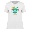 thumbnail image 1 of Happy Birthday Cake. T-Shirt Women -Image by Shutterstock, Female x-Large, 1 of 2