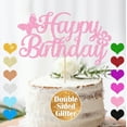thumbnail image 1 of Happy Birthday Cake Topper, Butterfly & Flower Cake Topper, Women Girl's Birthday Party Cake Decorations, 1 of 2