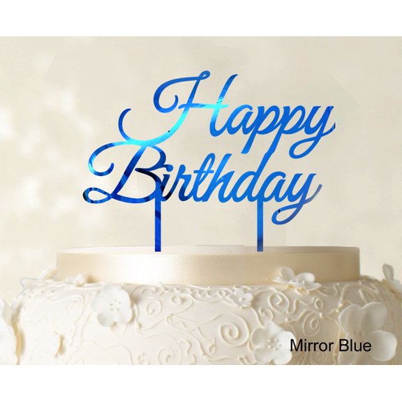 "Happy Birthday Cake Topper Custom Cake Topper Cake Decoration Color Option Available ""5-6"" -7""Inches Wide"