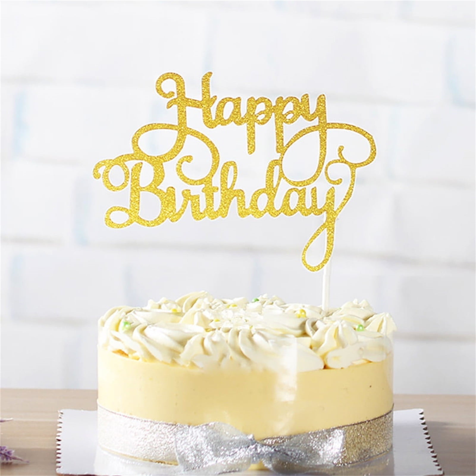 2 Pezzi Cake Topper Cantante Musicale Per Torta E Cupcake - Decorazioni Festa Pop Star, Scritta Happy Birthday