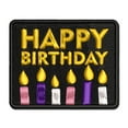 thumbnail image 1 of Happy Birthday Candles Fun Celebration Applique Multi-Color Embroidered Hook & Loop Patch - 2.0 Inch Mini, 1 of 5
