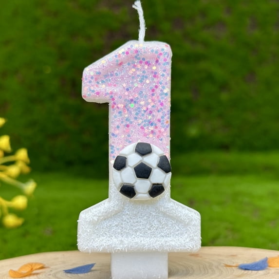 Happy Birthday Candles for Cake Decorating Supplies Unscented Number Candles Cake Topper Decorations Theme Party pink Number 1