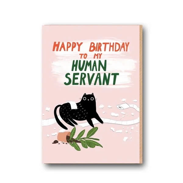 Happy Birthday Card for Cat Lovers – "Happy Birthday to My Human ...