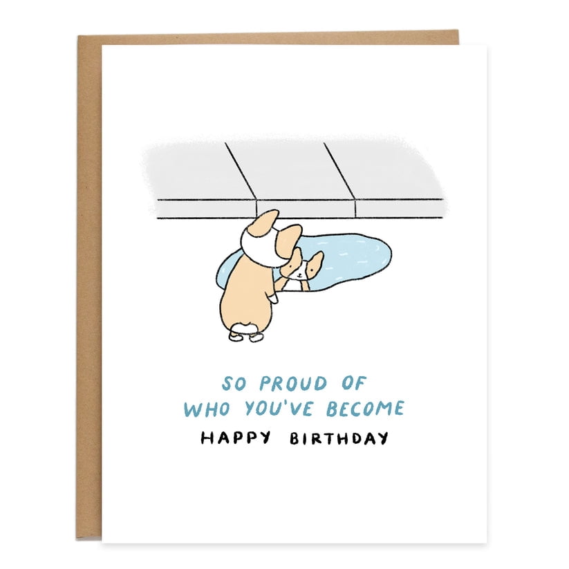 Happy Birthday Card – Cute Dog Design with Inspirational Message ...